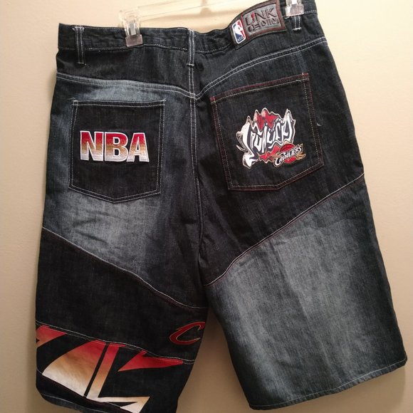 NBA Men's Sz 36 Cleveland Cavs Heritage UNK Denim - Picture 2 of 7